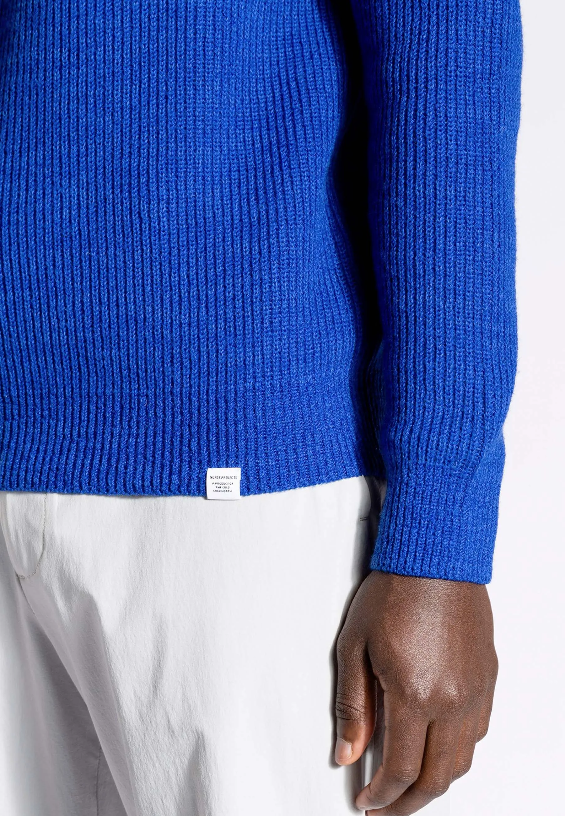 Roald Cotton Wool Jumper - Cobalt Blue