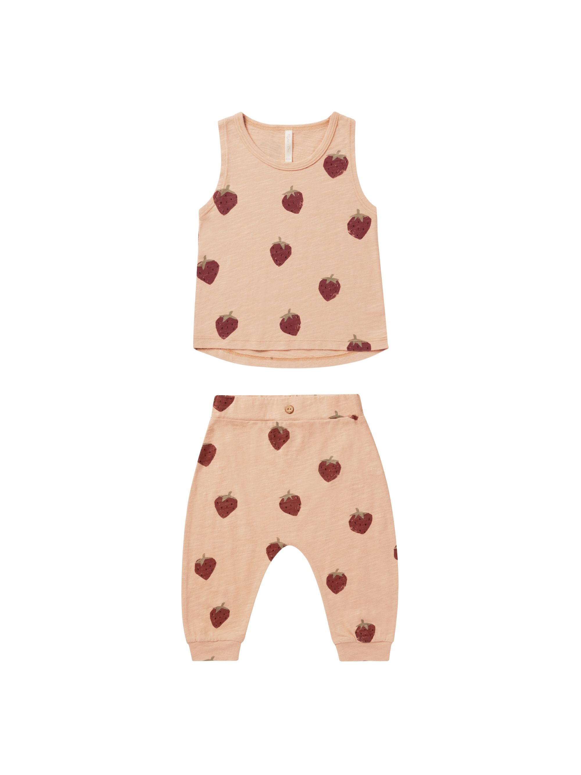 Rylee & Cru - Strawberries Tank + Slouch Pant Set