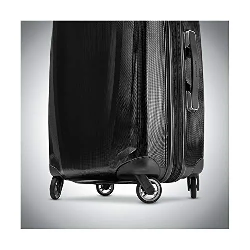 Samsonite Winfield 3 DLX Spinner 56/20 Carry-On, Black (120752-1041) with Deco Gear 10 Piece Luggage Accessory Ultimate Travel B