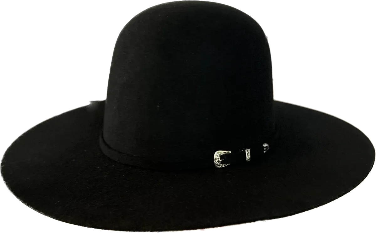 Serratelli Pure 2X Wool Felt Black Cowboy Hat