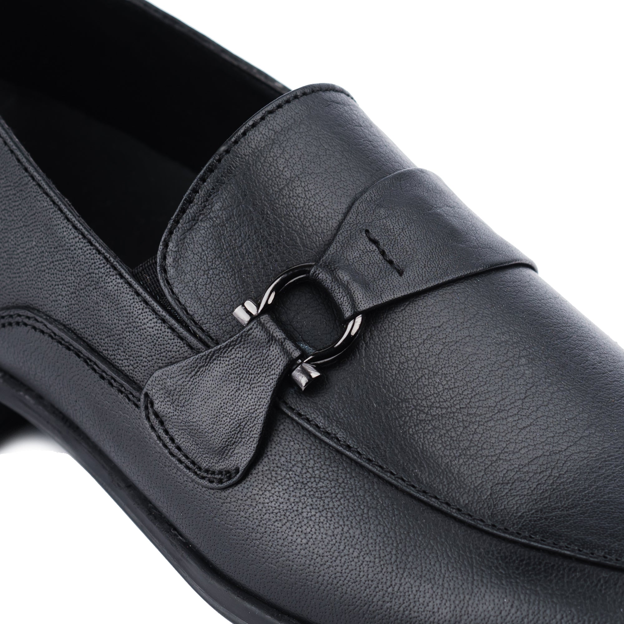 Single Metal Buckled Loafers