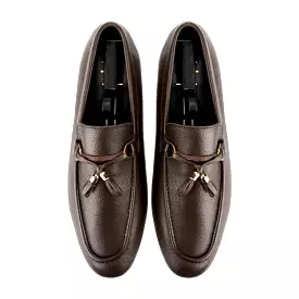 Sleek Tassels Loafers-Brown