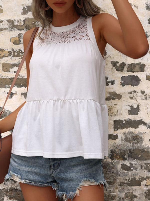 Sleeveless Multilayer Loose Women Top