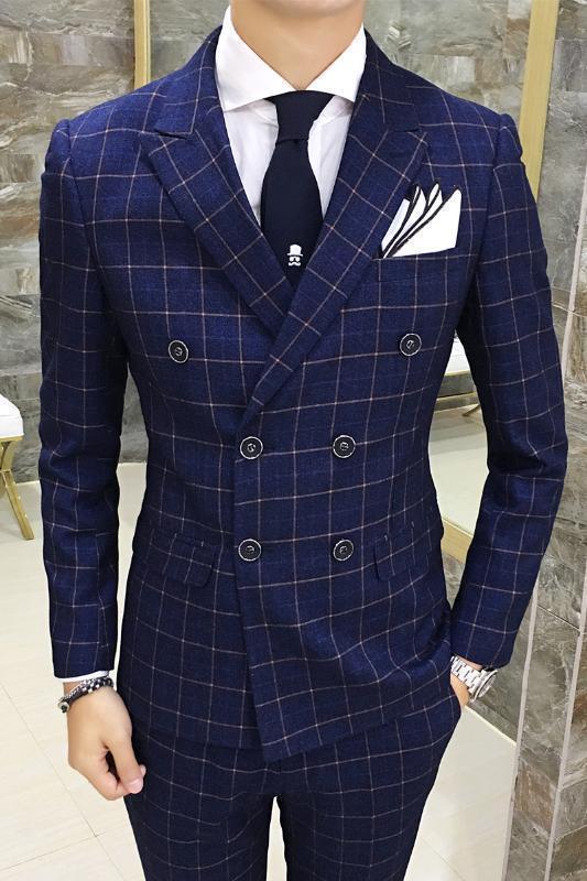 Smith Plaid Double Breasted Suit