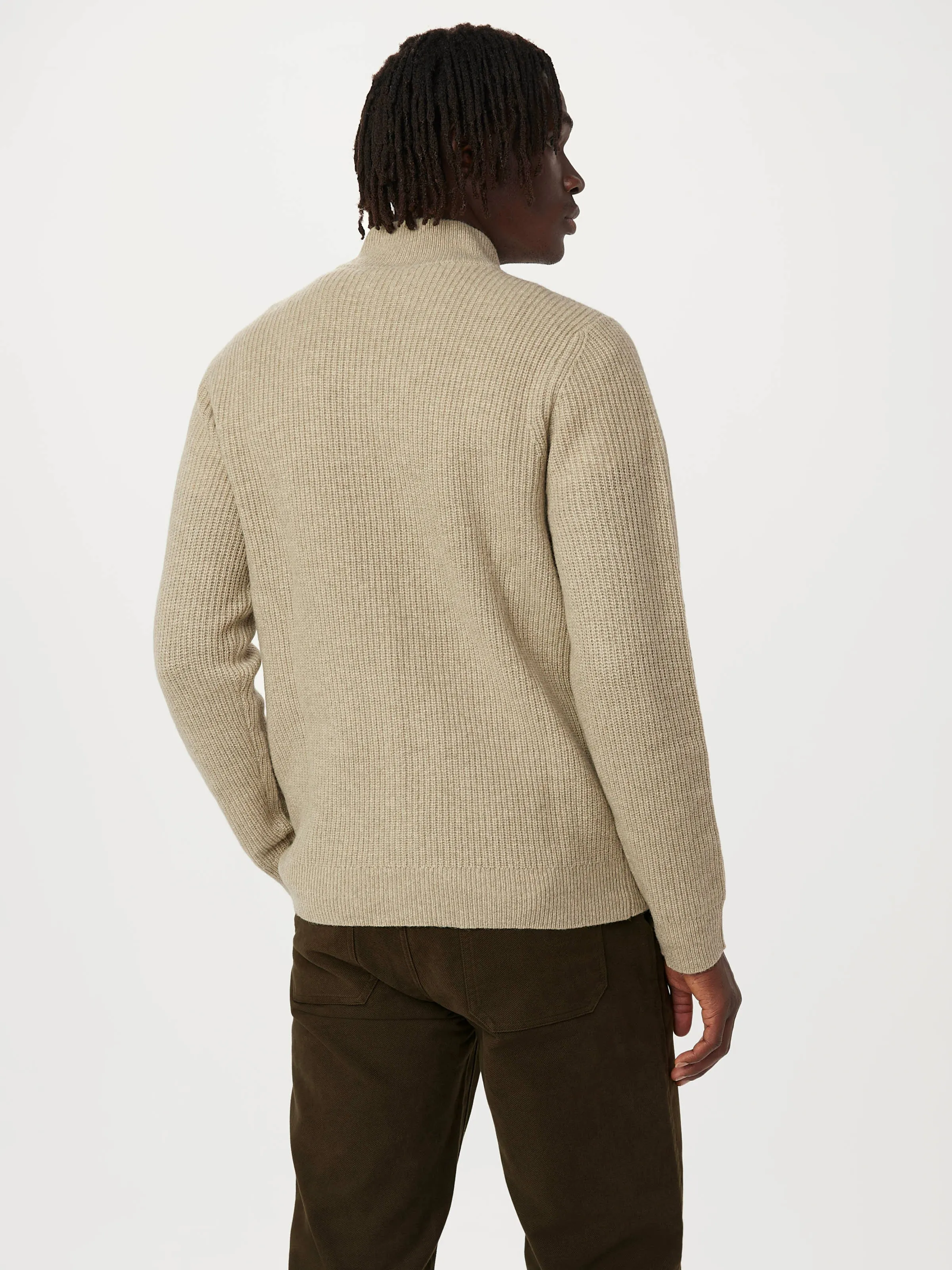 The Yak Wool Mock Neck  in Marsh Green