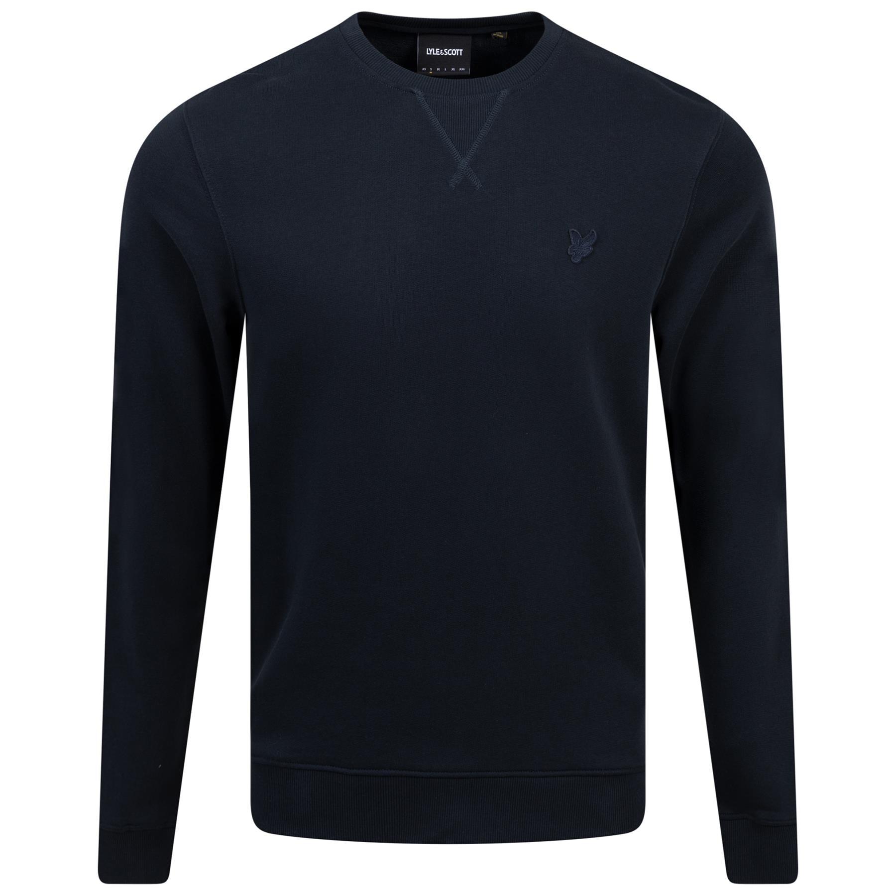 Tonal Eagle Crew Neck Sweat Dark Navy - SS24