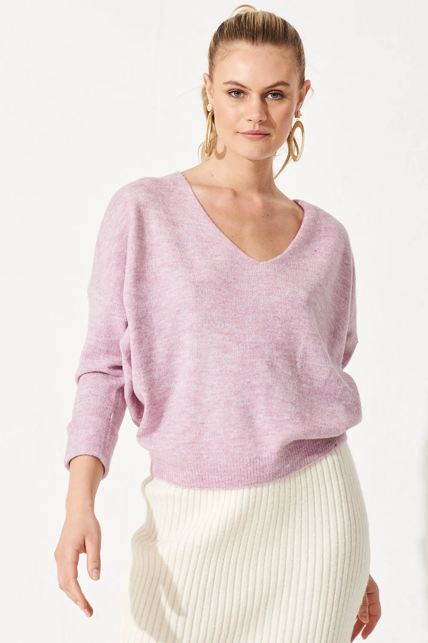 Treacle Knit In Lilac Wool Blend