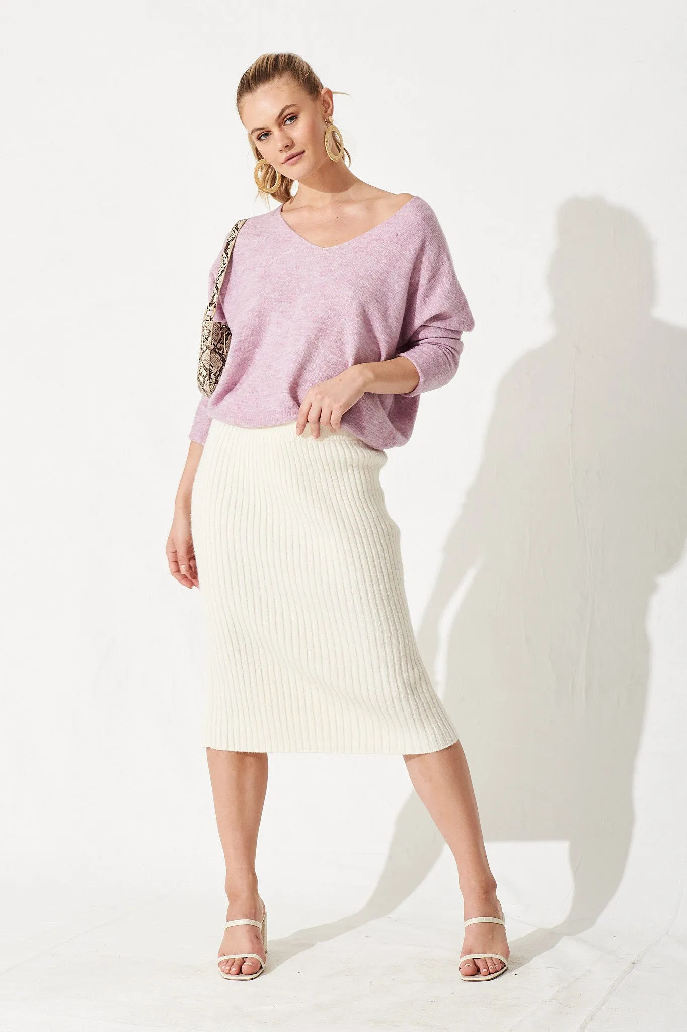 Treacle Knit In Lilac Wool Blend