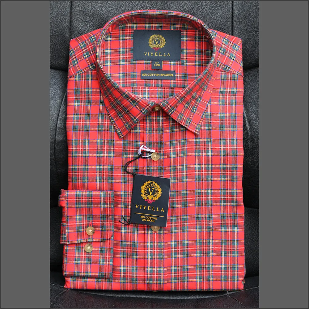 Viyella Royal Stewart Wool Blend Shirt