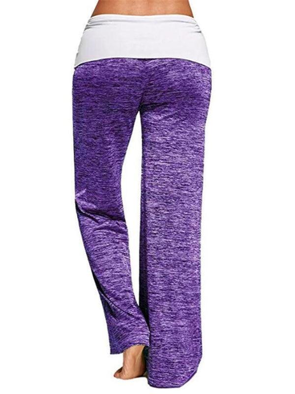 Wide-Leg Drawstring Women Yoga Pants