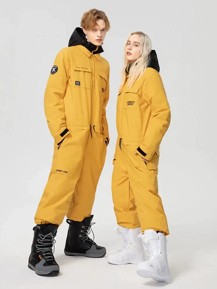 Winter Ski Suit Men Women Waterproof Warm Ski Overalls Outdoor Sports Snowboard One Piece Ski Jumpsuit Skiing Clothing