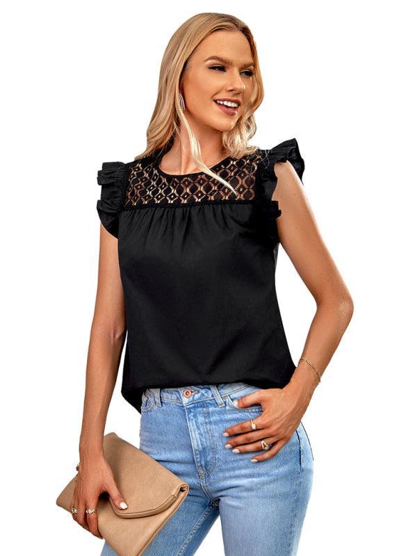 Women Top - Ruffle Sleeves