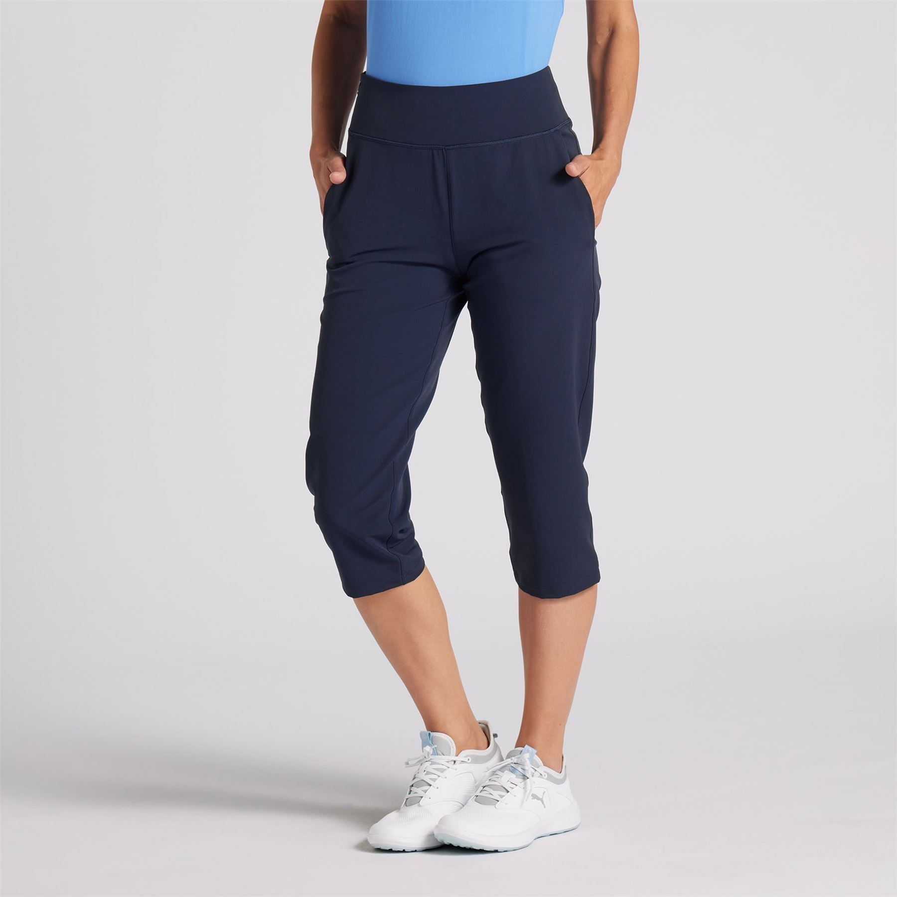 Womens Everyday Capri 3/4 Length Trousers Navy - SS24