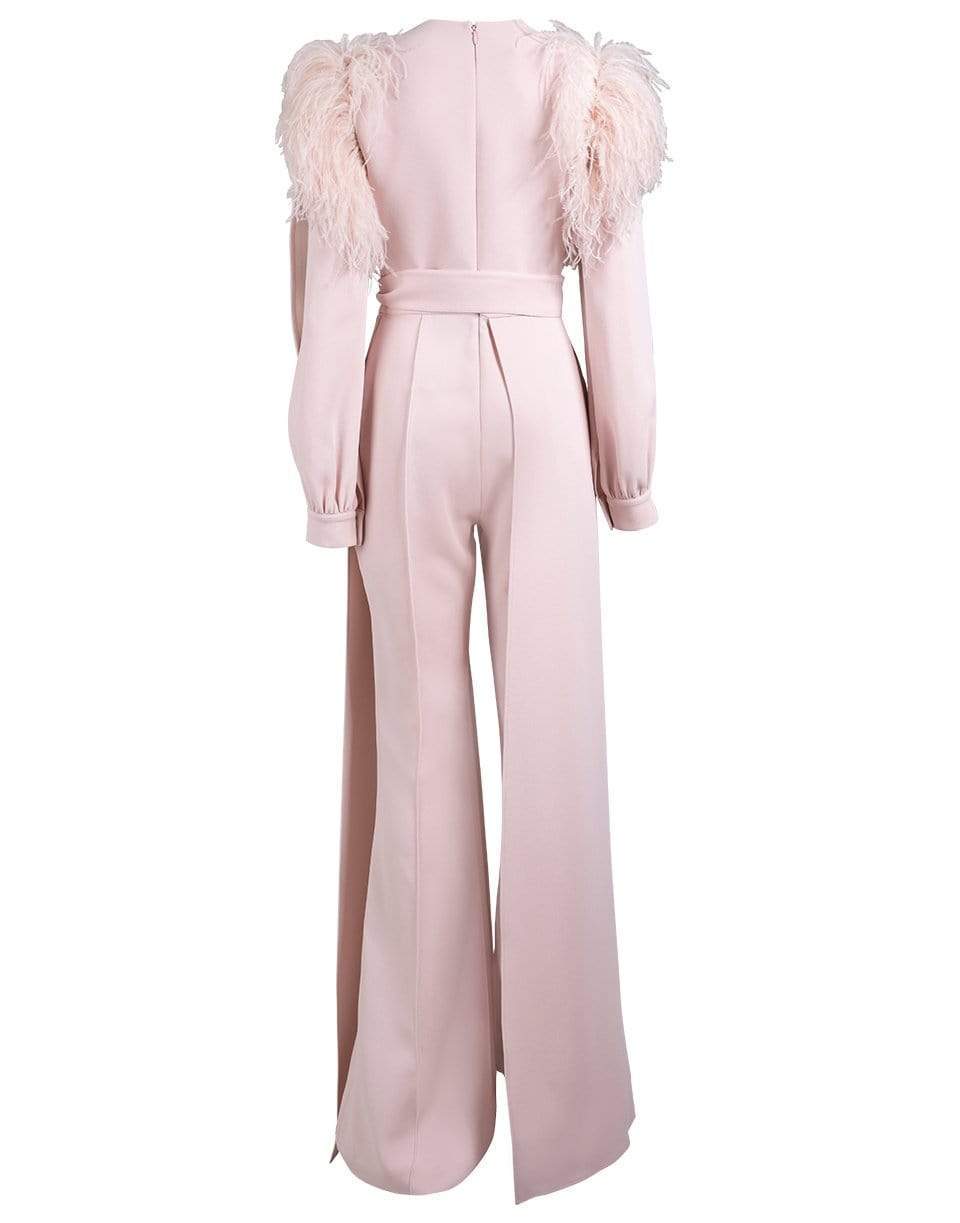 Women's Fashion Crepe And Feather Jumpsuit XL 9252