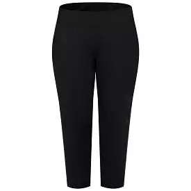 Womens Multi Pocket Mid Rise Cropped Golf Trousers Black - SS24