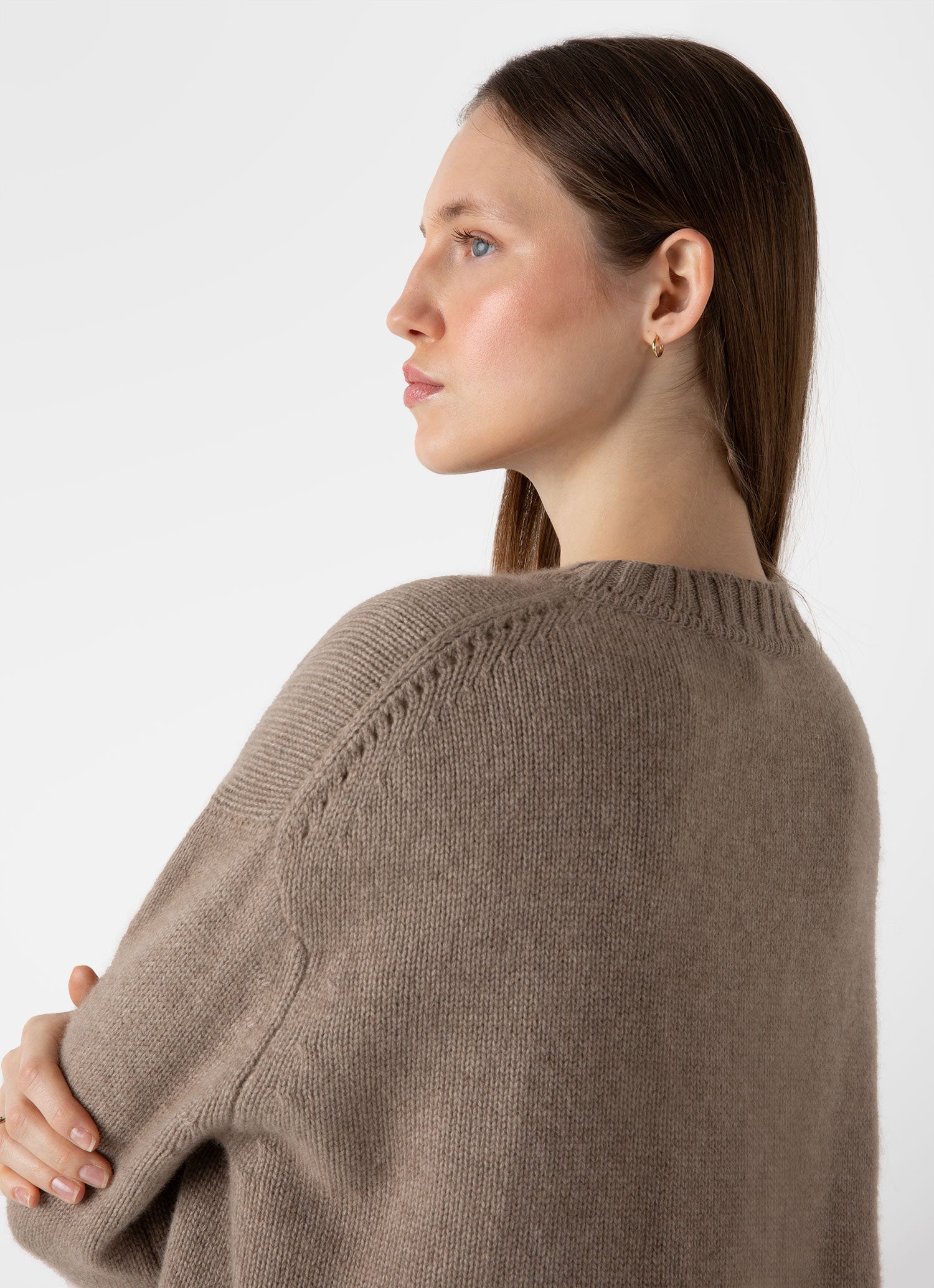 Women's Roxburgh Cashmere Jumper in Natural Brown