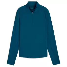 Womens You-V Solid Quarter Zip Mid Layer Blue - SS24