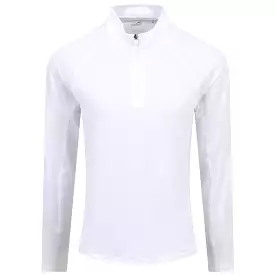 Womens You-V Solid Quarter Zip Mid Layer White - SS24