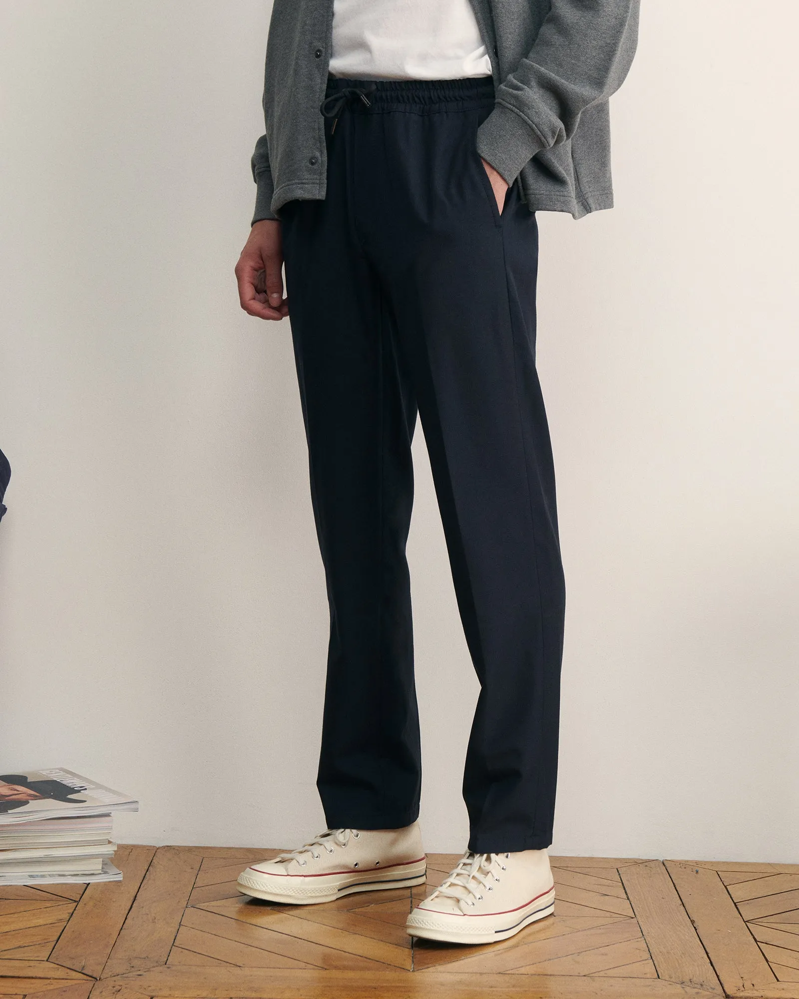 Wool arcade pants