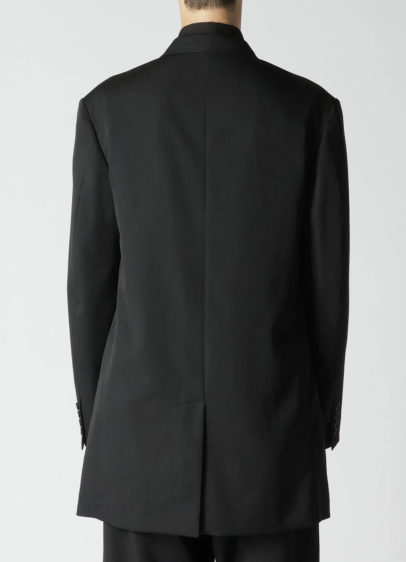 WOOL GABARDINE JACKET WITH TRIPLE STITCH