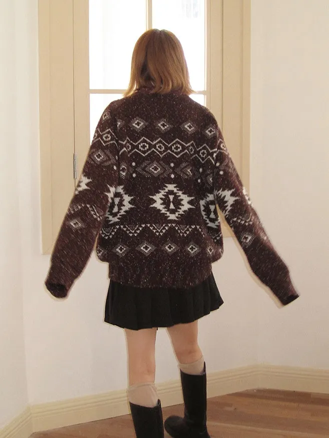 Zip Retro Oversize Wool Knit