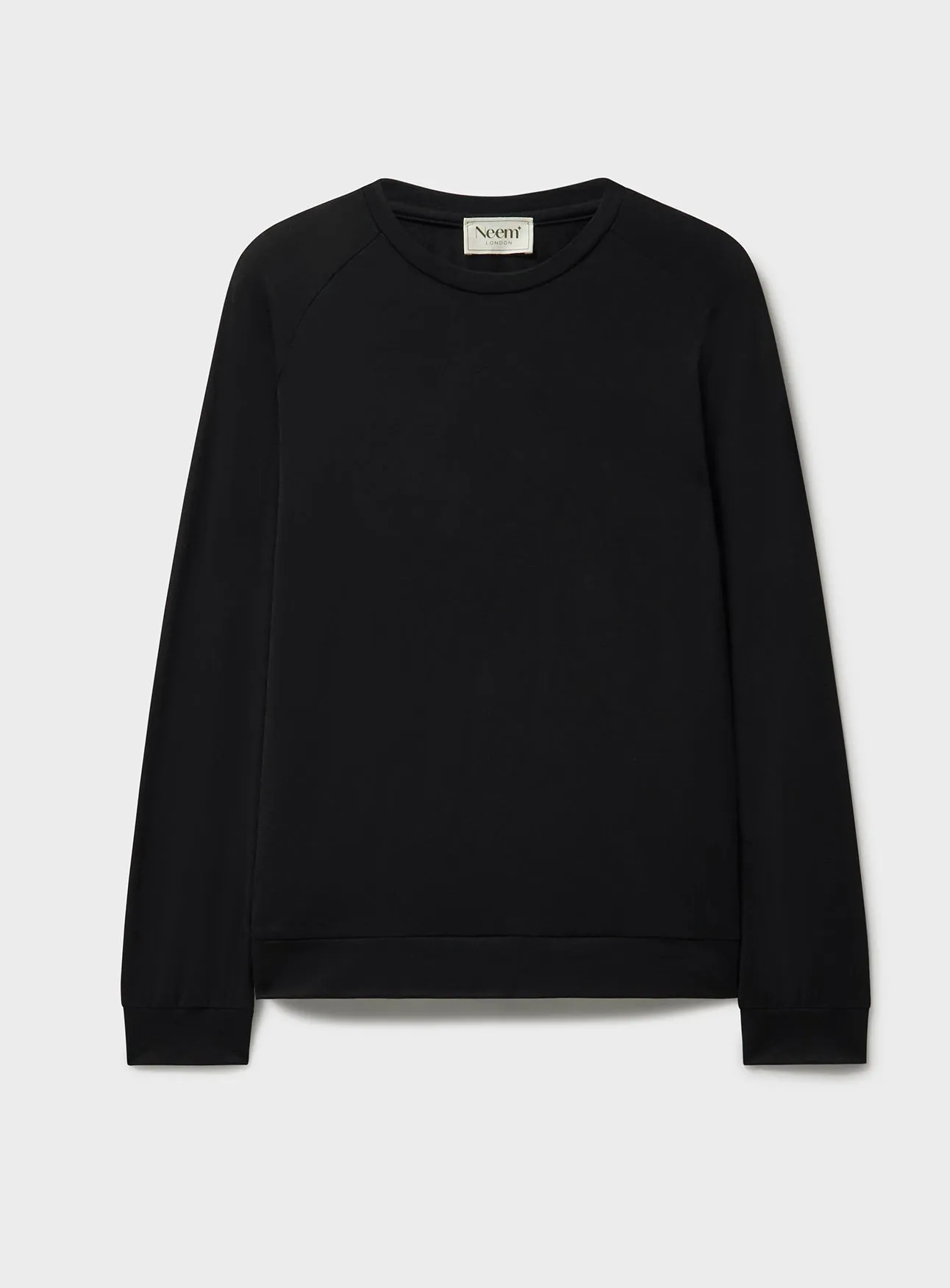 ZQ Merino Super 120s Wool Jersey Black Crew neck